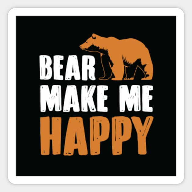 Bear Make Me Happy Magnet by Shop Ovov